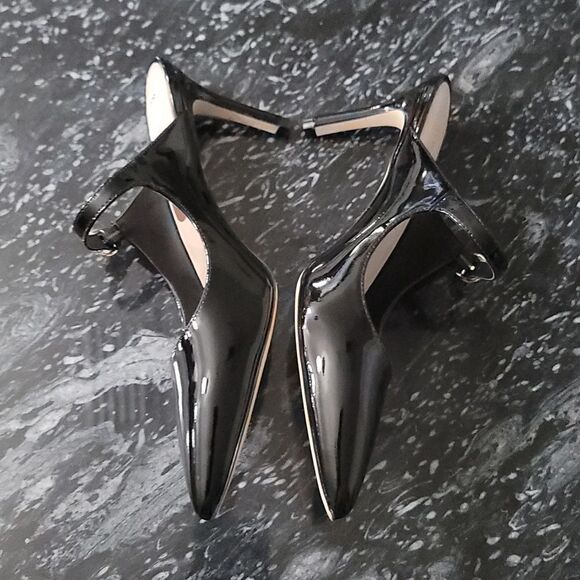 BRAND NEW STUART WEITZMAN CRYSTAL BUCKLE 75 PATENT MULE G1 - Picture 14 of 16